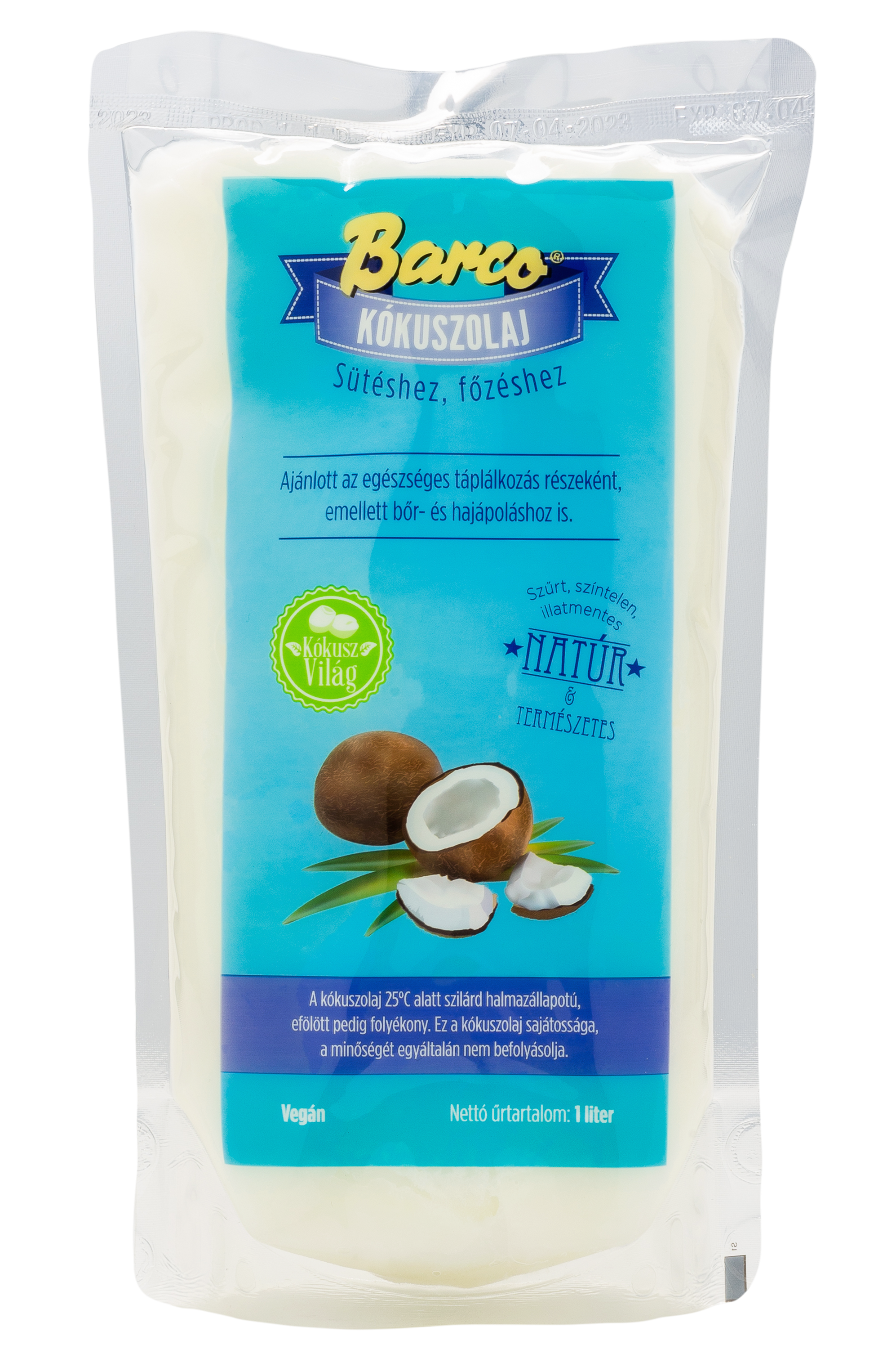 Barco Kokosový olej 1000ml na varenie a pečenie